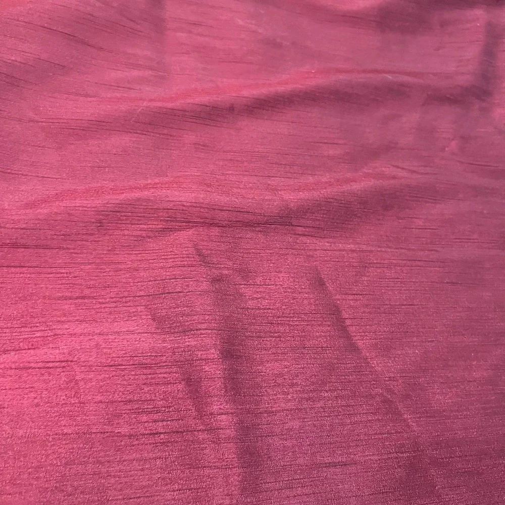 Pier 1 Imports Burgundy Faux Silk Slub Curtain Panels 54x118‎ 2pc Elegant Vtg
